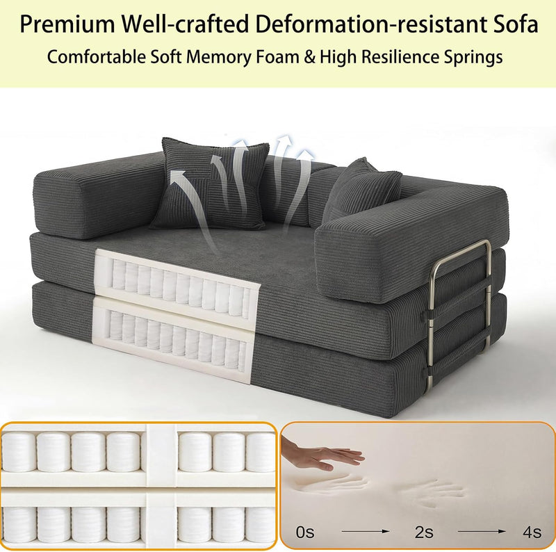 Boneless Couch Sofa Bed for Living Room