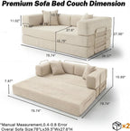 Boneless Couch Sofa Bed for Living Room