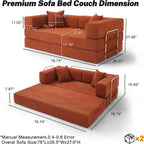 Boneless Couch Sofa Bed for Living Room