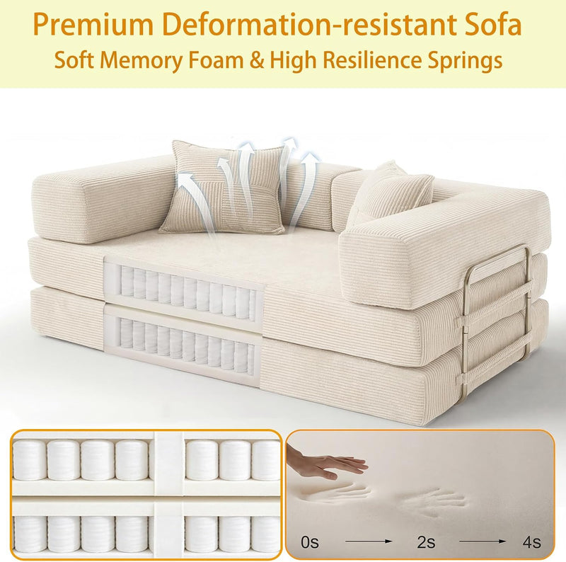 Boneless Couch Sofa Bed for Living Room