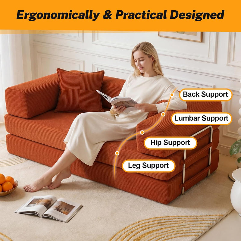 Boneless Couch Sofa Bed for Living Room