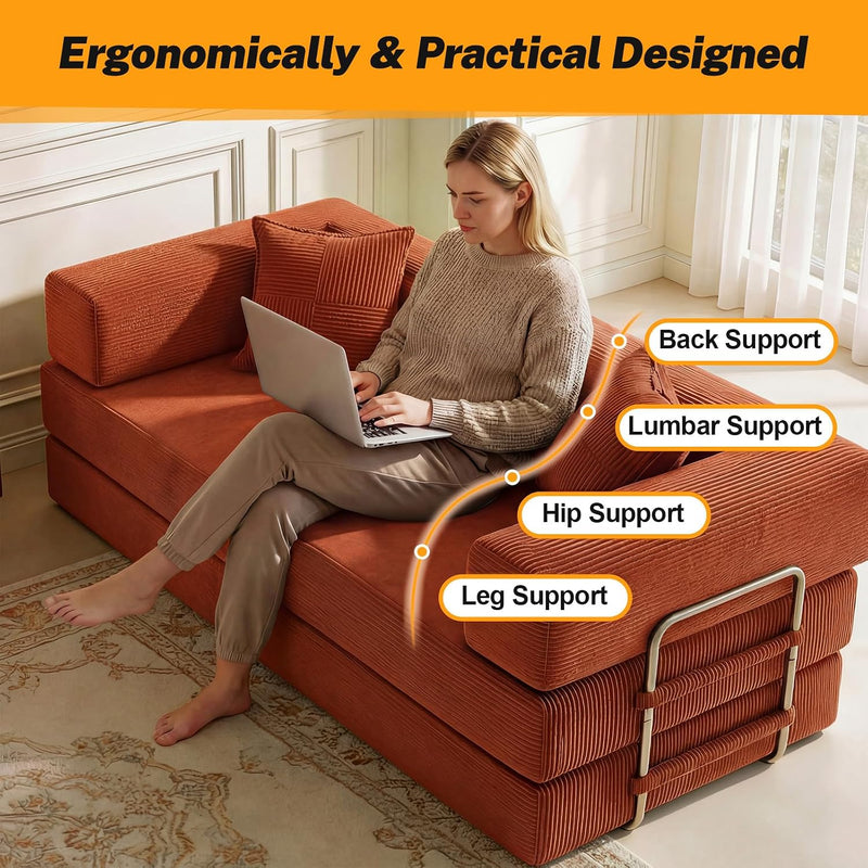 Boneless Couch Sofa Bed for Living Room