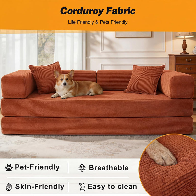 Boneless Couch Sofa Bed for Living Room