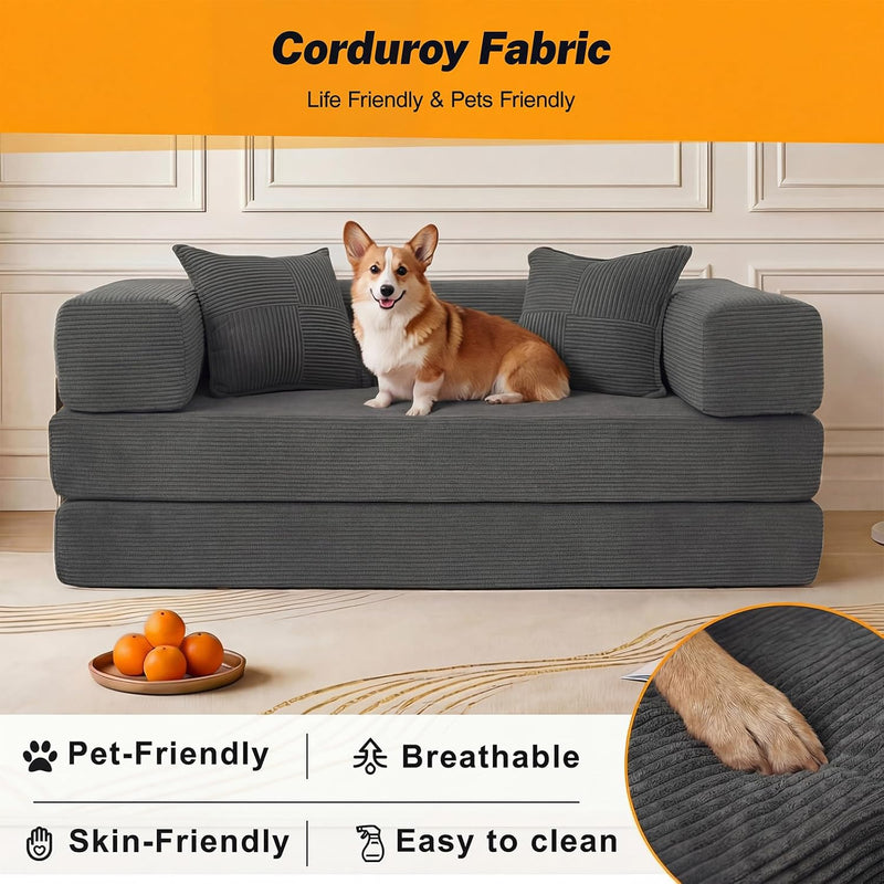 Boneless Couch Sofa Bed for Living Room