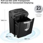 18-Sheet Cross-Cut Heavy Duty Paper Shredder 60-Min Runtime