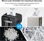 18-Sheet Cross-Cut Heavy Duty Paper Shredder 60-Min Runtime