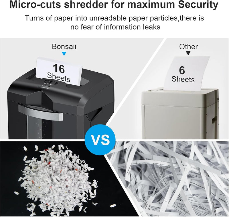 18-Sheet Cross-Cut Heavy Duty Paper Shredder 60-Min Runtime