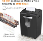 18-Sheet Cross-Cut Heavy Duty Paper Shredder 60-Min Runtime