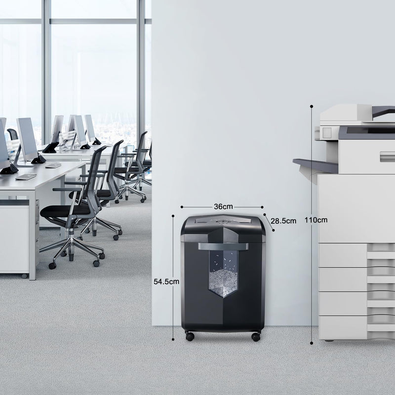 18-Sheet Cross-Cut Heavy Duty Paper Shredder 60-Min Runtime