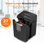 18-Sheet Cross-Cut Heavy Duty Paper Shredder 60-Min Runtime