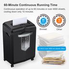 18-Sheet Cross-Cut Heavy Duty Paper Shredder 60-Min Runtime