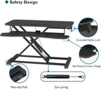 Bontec Standing Desk Converter 32in 80CM Height-Adjustable Dual