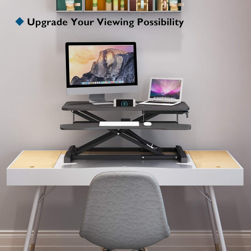 80CM Standing Desk Converter Dual-Tier Height Riser 15KG
