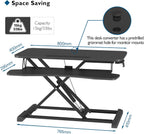 Bontec Standing Desk Converter 32in 80CM Height-Adjustable Dual