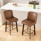 Bar Stools Swivel Breakfast Barstools Kitchen Island Counter (Set of 2)
