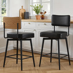 Bar Stools Swivel Breakfast Barstools Kitchen Island Counter (Set of 2)