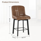 Bar Stools Swivel Breakfast Barstools Kitchen Island Counter (Set of 2)