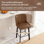 Bar Stools Swivel Breakfast Barstools Kitchen Island Counter (Set of 2)
