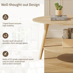 Oval Coffee Table 2-Tier Center with Storage Shelves