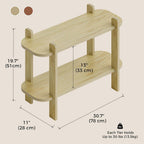 Book Shelf 3-Tier Bookshelf Wooden Bookcase Modern Open