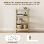 Book Shelf 3-Tier Bookshelf Wooden Bookcase Modern Open