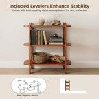 Book Shelf 3-Tier Bookshelf Wooden Bookcase Modern Open