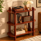 Book Shelf 3-Tier Bookshelf Wooden Bookcase Modern Open