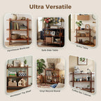Book Shelf 3-Tier Bookshelf Wooden Bookcase Modern Open