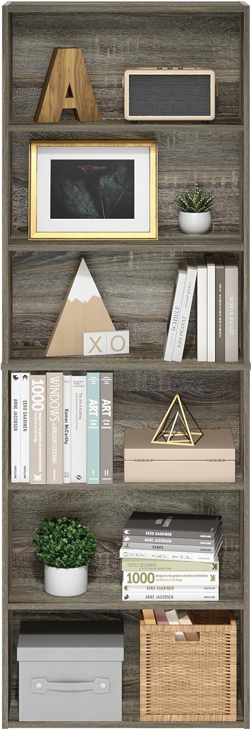 Book Shelf 6-Tier Bookshelf Free Standing Bookcase