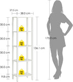 Book Shelf 6 Tier Tall Bookshelf Narrow Bookcase
