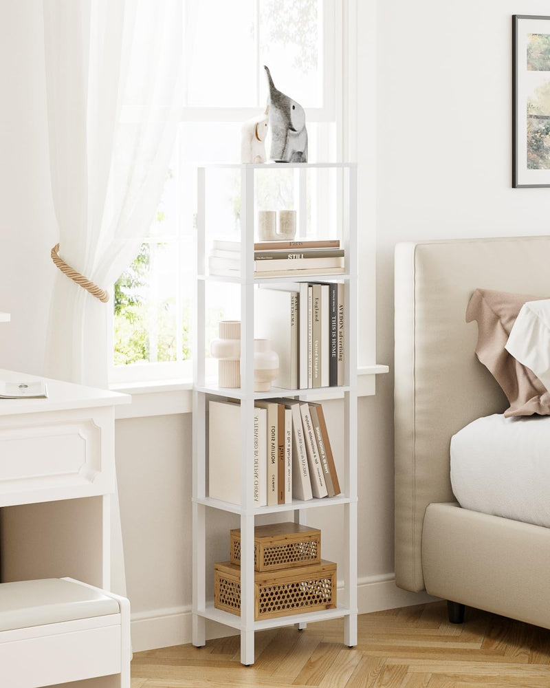 Book Shelf 6 Tier Tall Bookshelf Narrow Bookcase