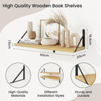 Book Shelf Rustic Shelves Wall (Set of 3)