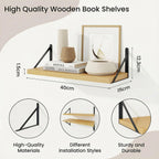Book Shelf Rustic Shelves Wall (Set of 3)
