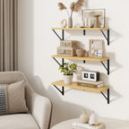 Book Shelf Rustic Shelves Wall (Set of 3)