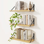 Book Shelf Rustic Shelves Wall (Set of 3)