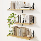 Book Shelf Rustic Shelves Wall (Set of 3)