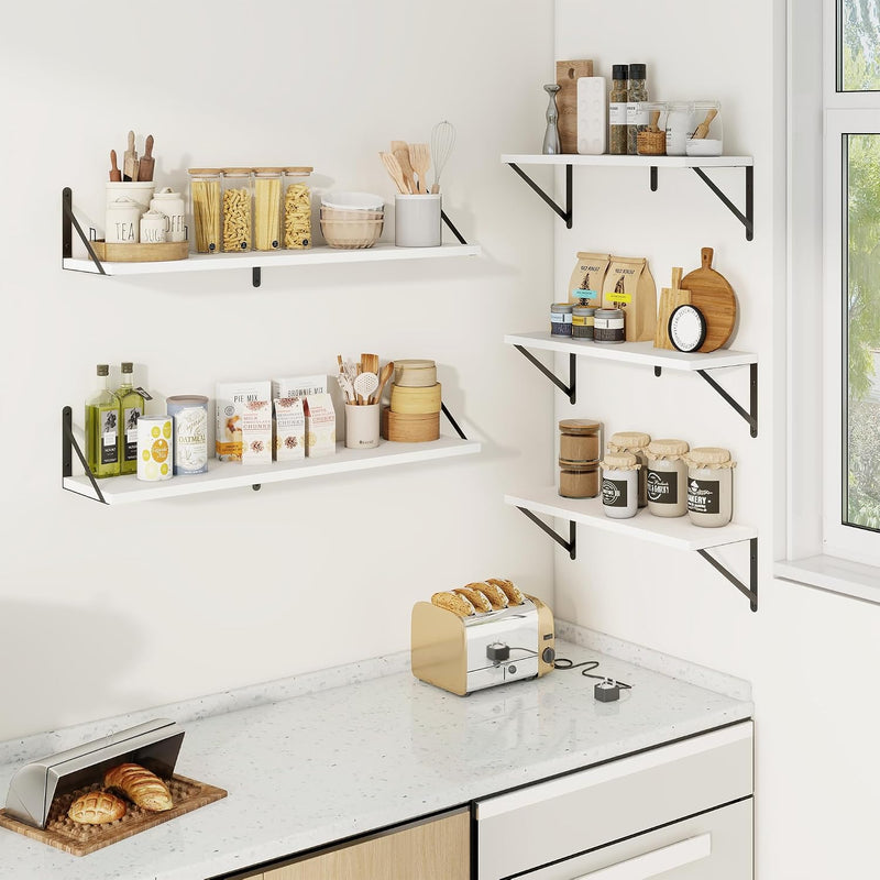 Book Shelf Rustic Shelves Wall Wooden (Set of 3)