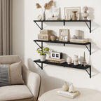 Book Shelf Rustic Shelves Wall Wooden (Set of 3)