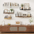 Book Shelf Rustic Shelves Wall Wooden (Set of 3)