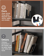 Book Trolley Mobile Bookshelf Organiser with Lockable Wheels