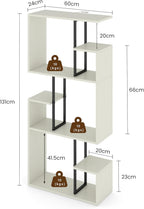 Bookcase 3 Tier Slim Freestanding Room Divider Display
