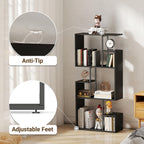 Bookcase 3 Tier Slim Freestanding Room Divider Display