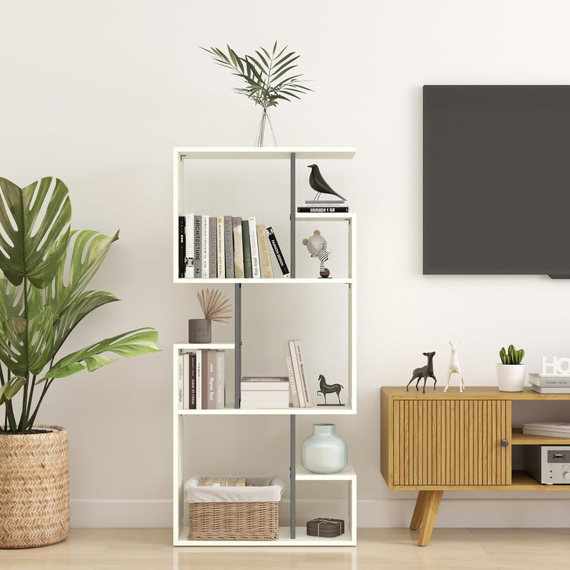 Bookcase 3 Tier Slim Freestanding Room Divider Display