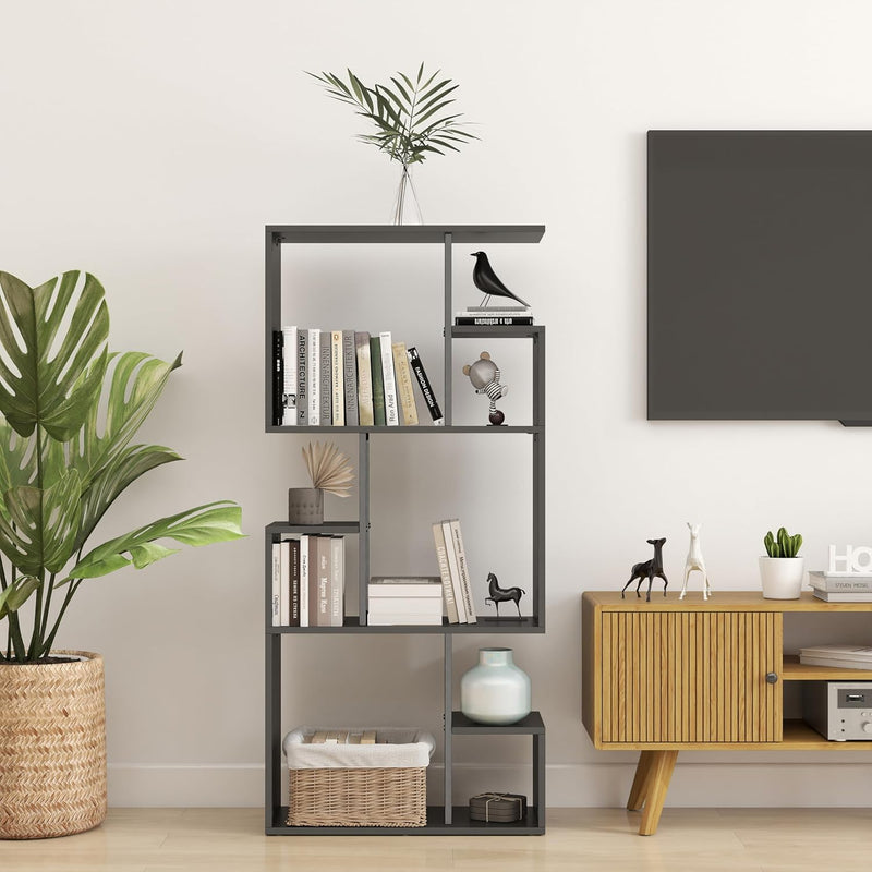 Bookcase 3 Tier Slim Freestanding Room Divider Display
