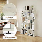 Bookcase 3 Tier Slim Freestanding Room Divider Display