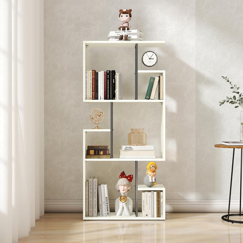Bookcase 3 Tier Slim Freestanding Room Divider Display