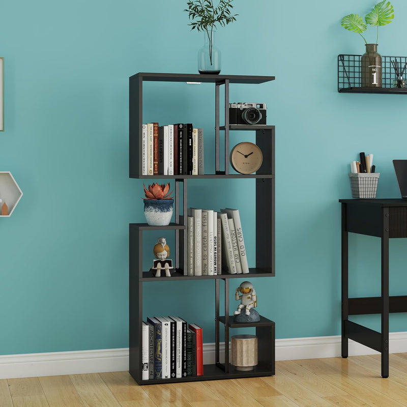 Bookcase 3 Tier Slim Freestanding Room Divider Display