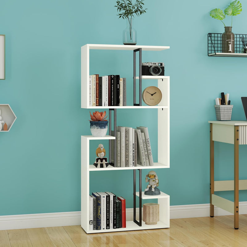 Bookcase 3 Tier Slim Freestanding Room Divider Display
