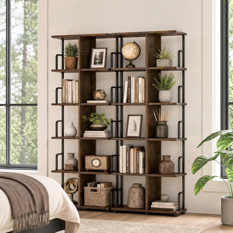 Bookcase 4 Tier Slim Freestanding Room Divider Display