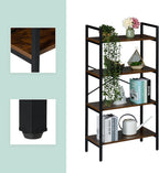Bookcase 4 Tiers 122x60x32CM Shelving Unit Industrial
